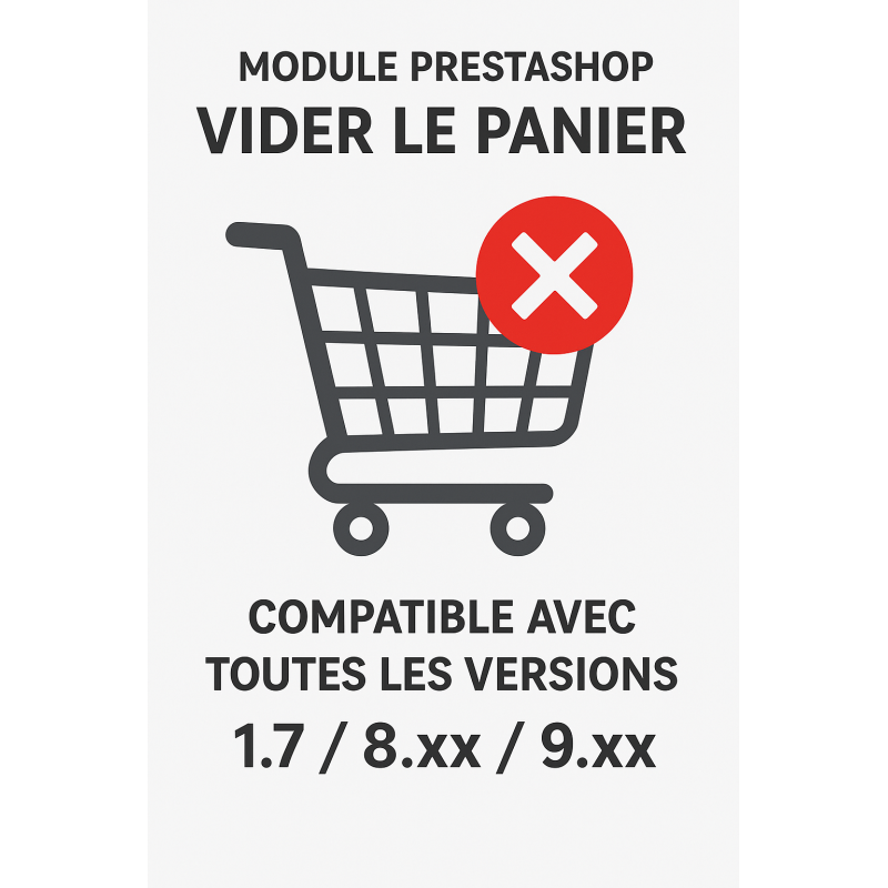  Modules Prestashop, ecommerce solution, empty basket, clear