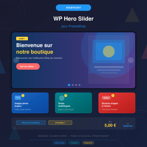 Module slider PrestaShop WP Hero Slider interface