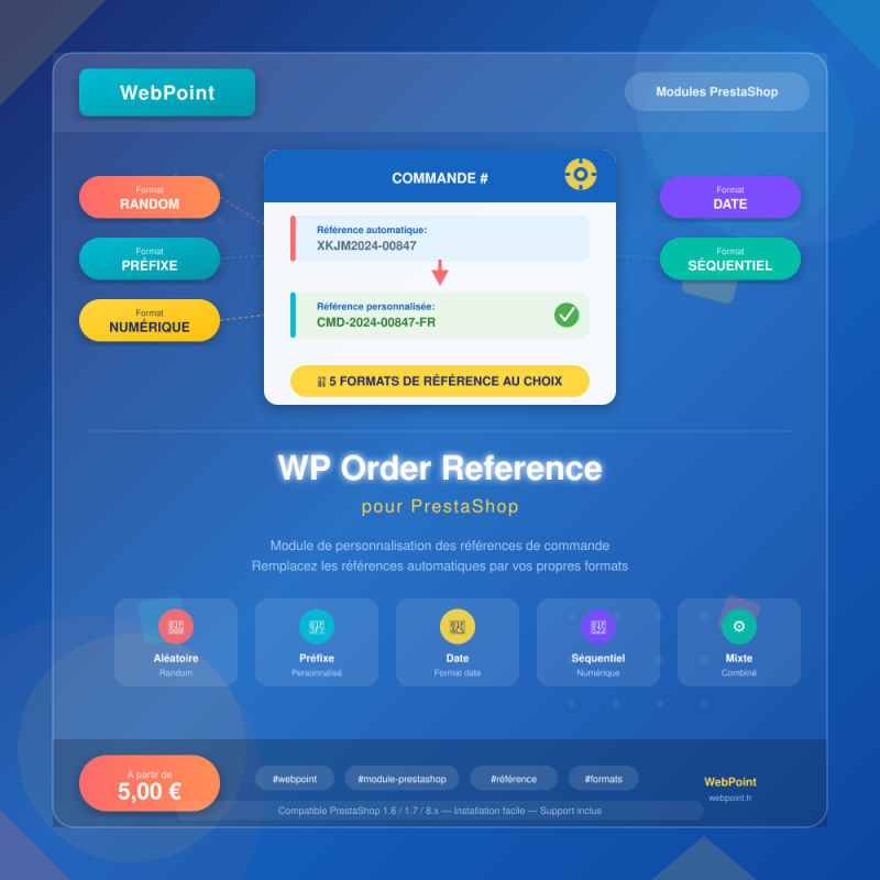 WP Order Reference pour PrestaShop — WebPoint