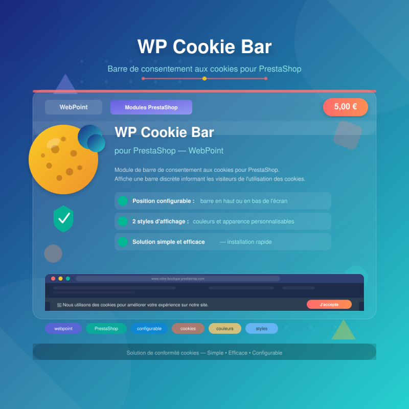 WP Cookie Bar for PrestaShop — WebPoint