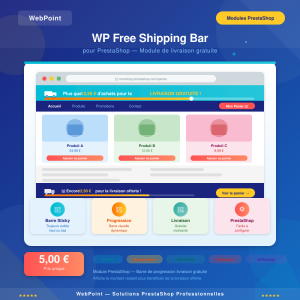 WP Free Shipping Bar pour PrestaShop — WebPoint