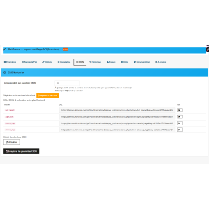 API, interface, importação, configurações, ferramenta