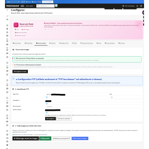 interfaccia di configurazione, modulo, PrestaShop, impostazioni, immagini
