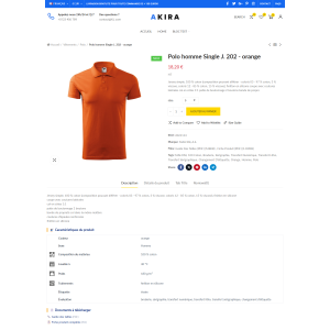 polo pánské oranžové 100% bavlna
