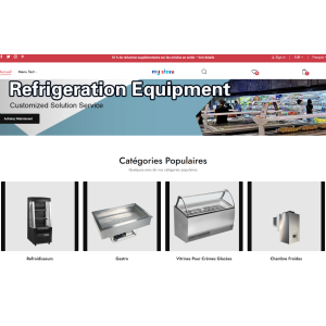echipamente de refrigerare, vitrină, oțel, negru