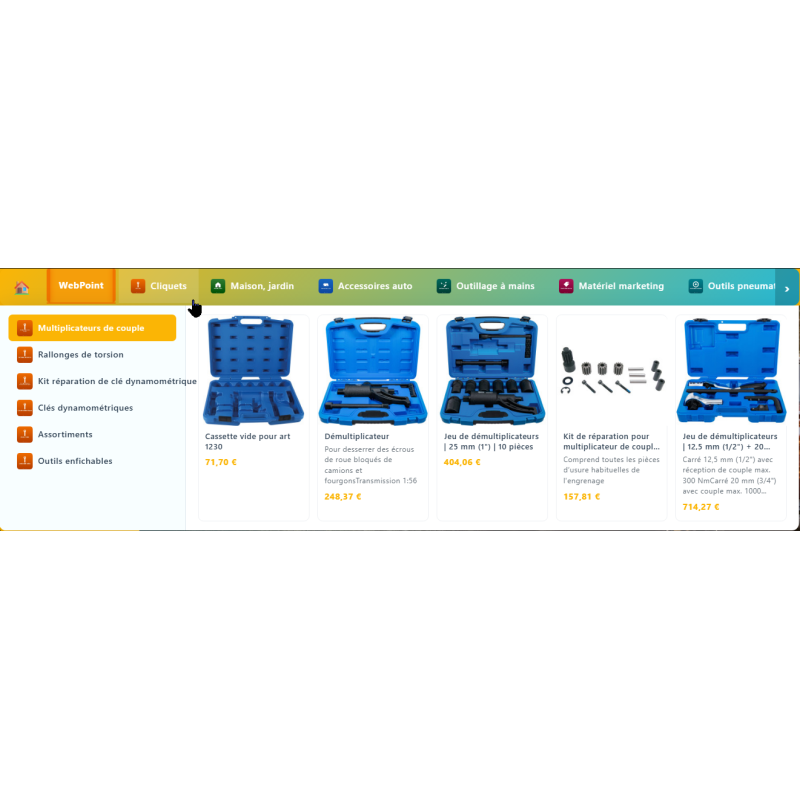 Boîte à outils bleue, accessoires de réparations auto, mécanisme, 10 pièces