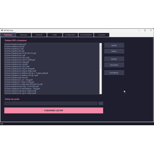 logiciel PDF, fusion, interface, outils, texte