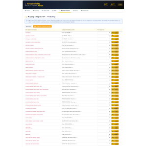 kategoria produktów e-commerce, mapowanie, interfejs użytkownika, opcje