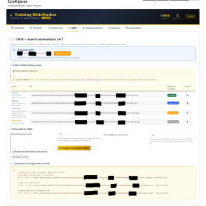 Benutzeroberfläche, Konfiguration, Datenimport, Web