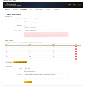 interface utilisateur, tableau, fonction de tarification